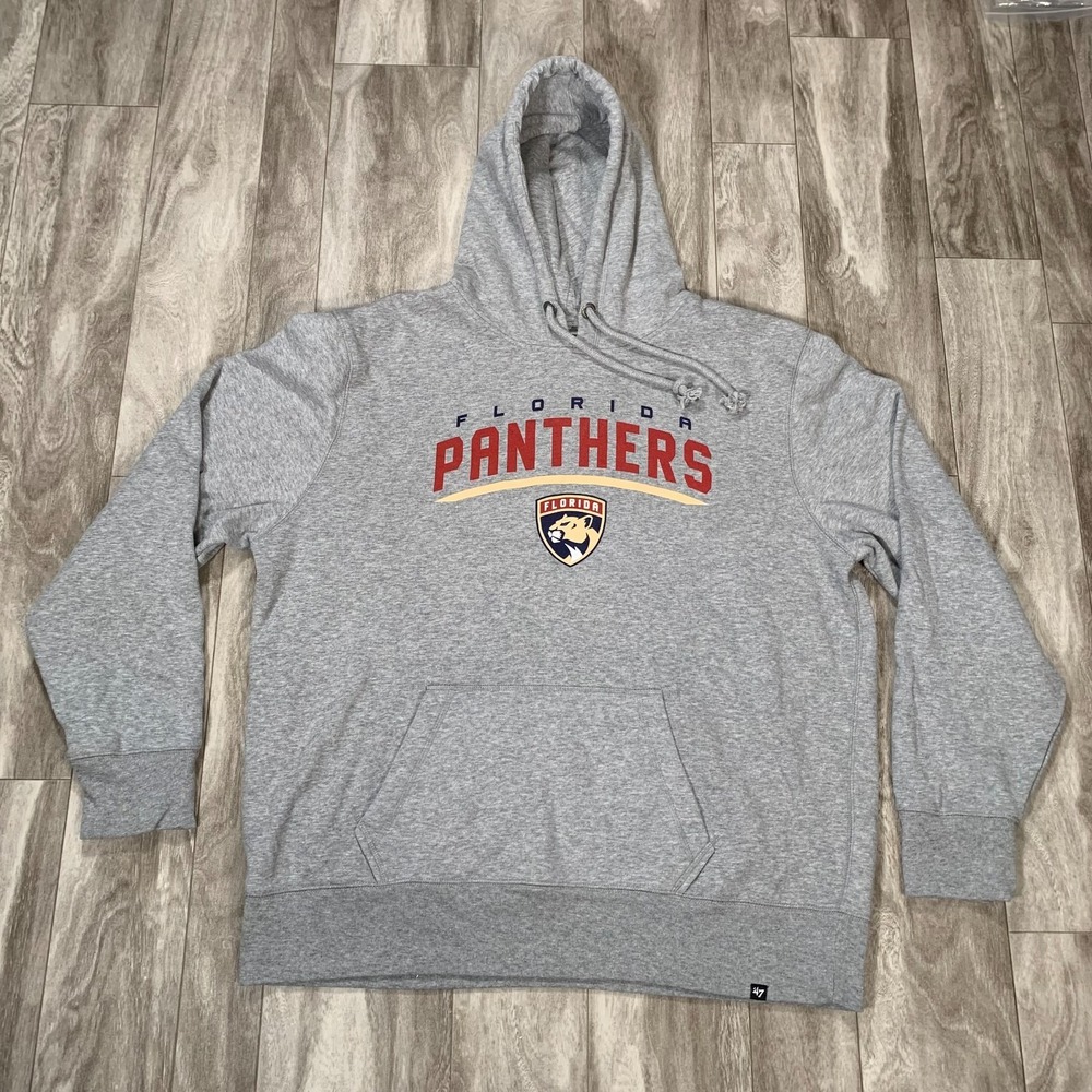 '47 Florida Panthers Hoodie Mens 2XL Gray Red Hockey NHL